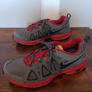 Nike Alvord 10 Gray Red Men’s Trail Running Shoes Size 8.5